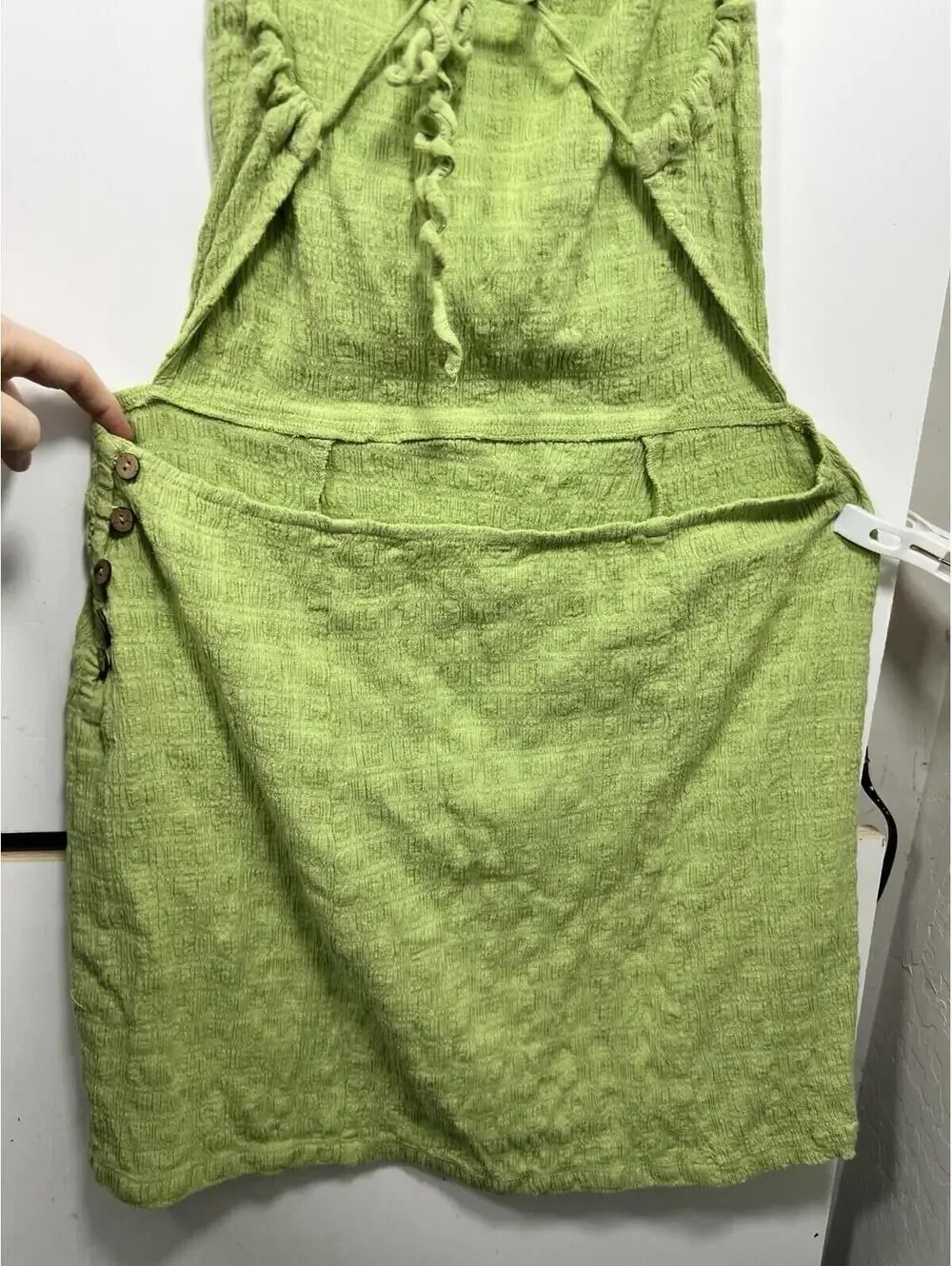 Free People Size  XL Beyond Chic Mini Dress Open Back Greeen Cute Summer Strap